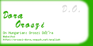 dora oroszi business card